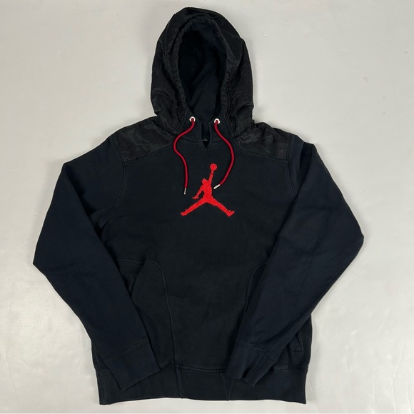 006 - VINTAGE 00s NIKE AIR JORDAN JUMPMAN PULLOVER SWEATSHIRT HOODIE - Picture 1 of 8